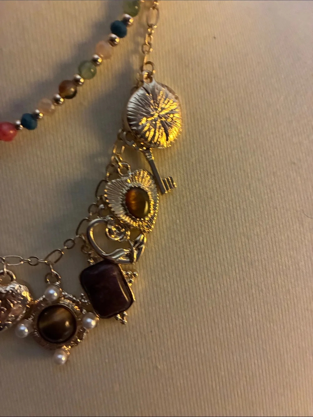 2in1 Victorian charm necklace